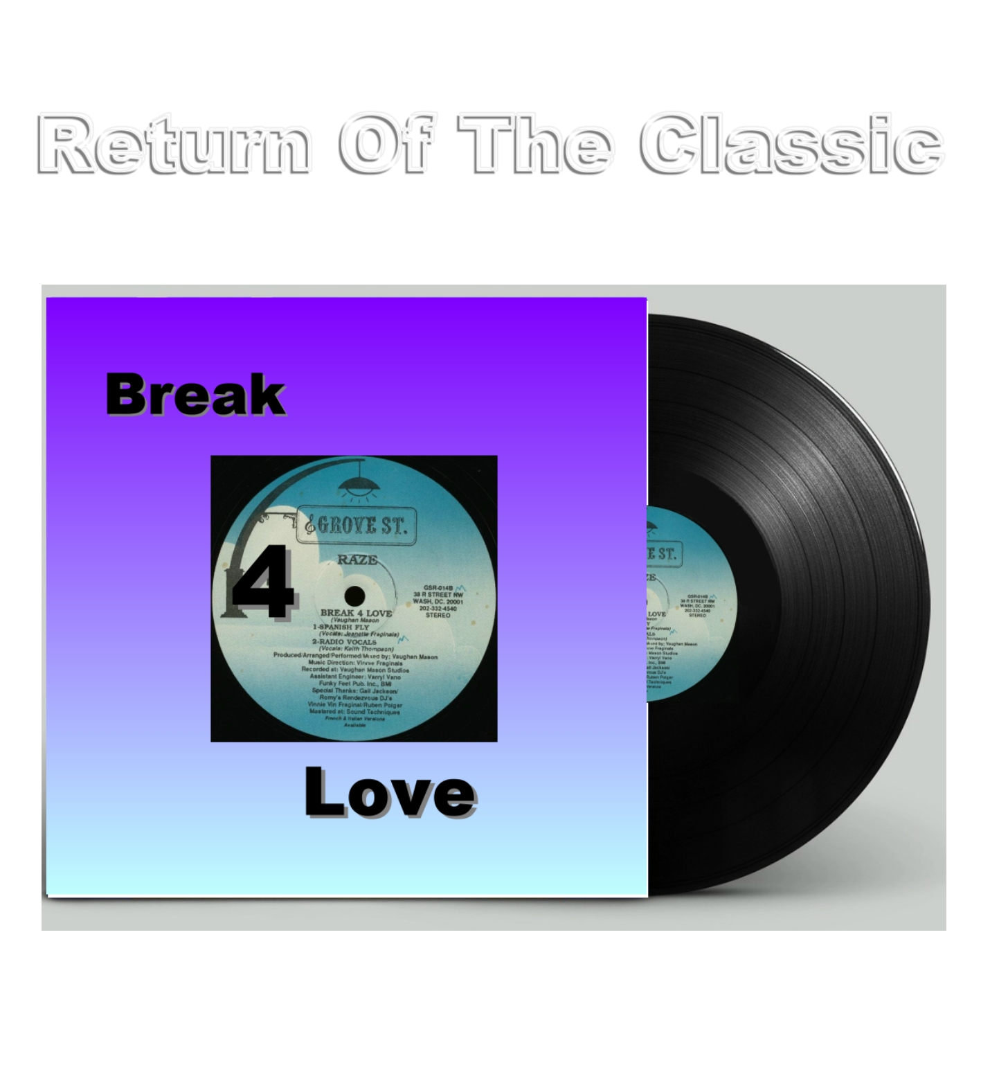 The original "Break 4 Love" (Radio mix), re-mastered with the Spanish mix and bonus Dancehall version recorded a few years later by the vocalist, Keith Thompson